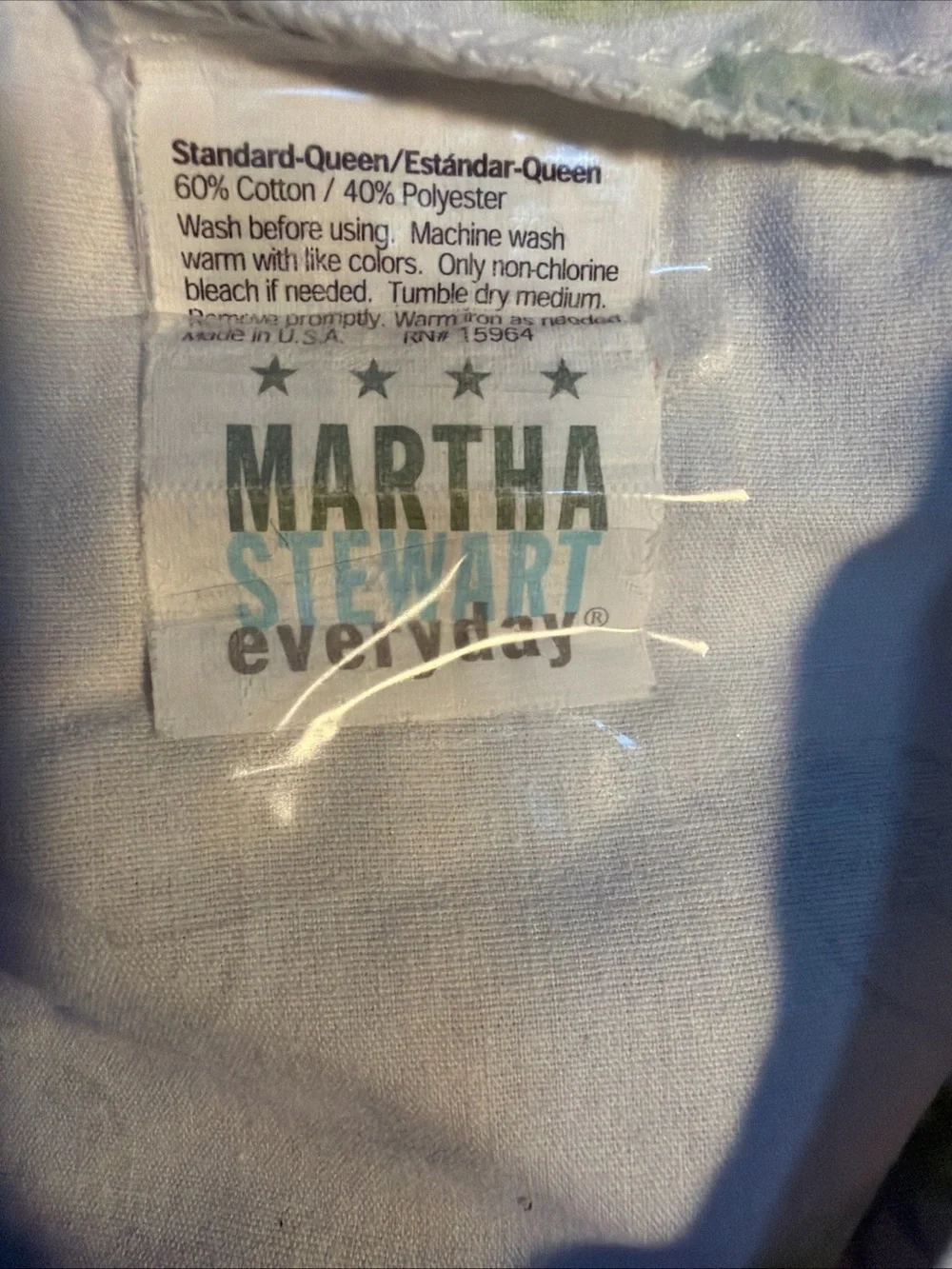 Floral Lavender and Green Home watercolor Pillowcase - Martha Stewart everyday